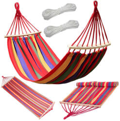 VERK GROUP Kerti függőágy állvánnyal és kötelekkel, 200x80 cm (01284_CC)