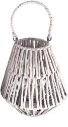 BackHomeLiving Üvegbetétes lampion, 21 x 23 cm, fehér (ILS3155)