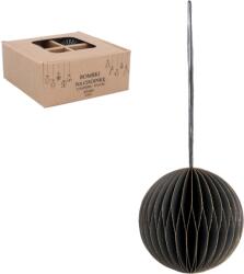BackHomeLiving Szürke 8 cm átmérőjű papír karácsonyfadíszek, 4 darabos készlet (AIP2013)
