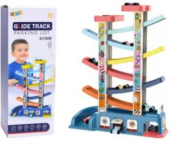 LEAN Toys Színes autók csúszdapályája 6 darabos készlet (21221)