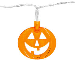 Family Halloween-i LED-es fényfüzér - tök - 10 LED - 2 x AA - 1, 35 m (56533A)