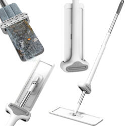 VERK GROUP Széles, összecsukható mikroszálas laposmop 125 cm, kézi préselővel (27464)