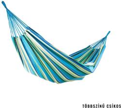 VERK GROUP Kétszemélyes függőágy - 200 x 150 cm - Többszínű csíkos (01300_NC)