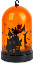 Family Halloween-i LED dekor - narancs - 3 x AAA - 8 x 12, 5 cm (56570A)