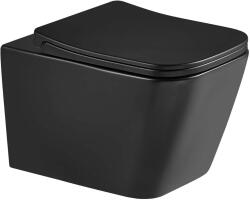 kielle Arkas I - Fali WC Softclose ülőkével, Vortex Rimless+, matt fekete 30111014-SET1 (30111014-SET1)