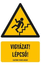  munkavédelmi matrica önt. 160x250 vigyázat! lépcső!