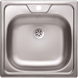 Livinox PANEL natúr rozsdamentes acél mosogató, 480 x 480 mm, dobozos (N-144KD) - trikolor