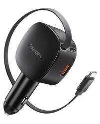 Spigen ESSENTIAL EV603BT autós töltő USB+Type-C aljzat 60W fekete ACP10515 (ACP10515)