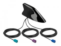 Delock Shark Fin Antenna mit LTE + WLAN + GNSS többsávos antenna (89014) (89014) - flylite