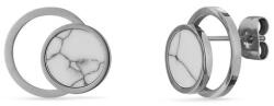 Vuch Modern acél fülbevaló márvánnyal Silver Hirea