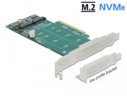 Delock 2x M. 2 NVMe bővítő kártya PCIe (89045) (89045) - flylite