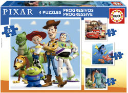 Educa 4 az 1-ben puzzle (12, 16, 20, 25) - Disney Pixar (19681) (19681)