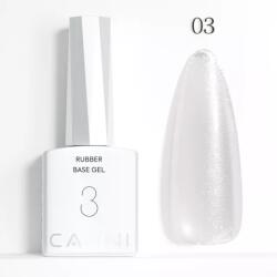 CANNI HEMA FREE Rubber Base Gel - 9 ml - X03 ShinySilver