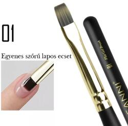 Canni Prémium ecset No. 01 - Egyenes szőrű laposecset 9 mm