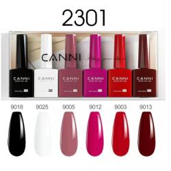 CANNI HEMA FREE UV/LED gél lakk szett 6x9ml - 2301- Classic Trio