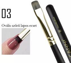 Canni Prémium ecset No. 03 - Lapos ovális ecset 8mm