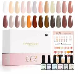 CANNI HEMA FREE UV/LED gél lakk szett (24db-os)No. CC3 Transparent series