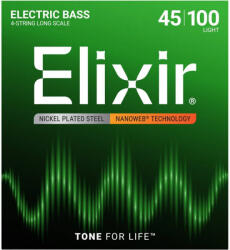 Elixir NanoWeb (14052) 045-100 Light basszusgitár húrkészlet - r55hangszerbolt