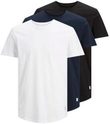 JACK & JONES Jack & Jones, Organikuspamut póló szett - 3 db, Fekete, Fehér, Sötétkék, L (12191765-WHITE-BLACK-NAVY-L)