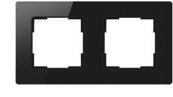 Avatto 2 aljzat TS20 világításkapcsoló keret (fekete) (TS20-Frame-B2) - scom