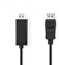 Nedis CCGL37100BK10 Displayport - HDMI kábel 1080p 3m (CCGL37100BK30) (CCGL37100BK30)