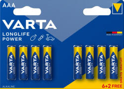VARTA Longlife Power mikro/ AAA/ LR03 elem, 8 db (4903121428)