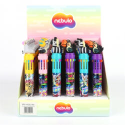 Nebulo Golyóstoll 10színű, safari, 30 db/display (DTG-10COL-002) (DTG-10COL-002)