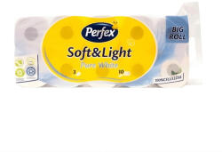 Perfex Toalettpapír 3 rétegű kistekercses 100% cellulóz 120 lap/tekercs 8 + 2 tekercs/csomag Boni Perfex_hófehér (SKU15060) - web24