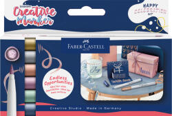 Faber-Castell Set 6 markere creative goldfaber culori metalizate happy celebration Faber-Castell (FC161006)