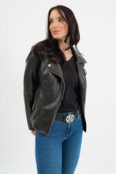 Budmil női műbőr motoros dzseki, SONJE26, Fekete M (20510026-002261-0399)
