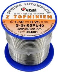 Cynel forrasztóón (Sn60Pb40), 1, 5 mm, 250 g (76815)