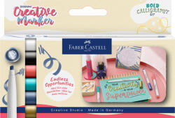 Faber-Castell Set 6 markere creative goldfaber caligrafic c bold faber-castell (FC160906)