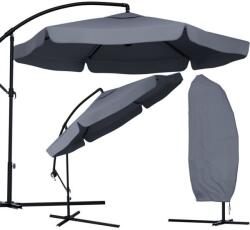  Kerti napernyő oszlopon 350 cm + huzat, szürke (STERN-SDH081-GREY)