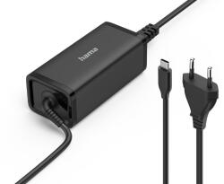 Hama Univerzális hálózati notebook töltő adapter, USB Type-C GaN, PD, 5-20V, 100 W, fekete (200024)