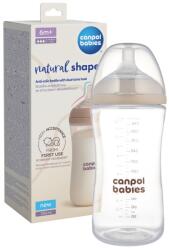 Canpol babies Canpol babies, Natural Shape, biberon cu tetina doua zone, 330 ml