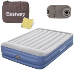 Bestway 67630 Felfújható Matrac 203x152x46 cm, Beépített Elektromos Pumpával