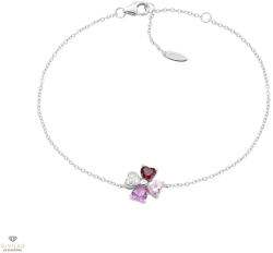 Amen ezüst fukszia karkötő 19 cm - BRQUBMFU
