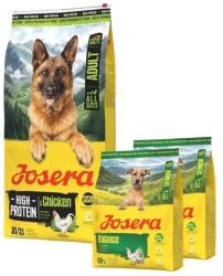 Josera High Protein Adult Chicken 12, 5kg magasan energia tartalmú táplálék sportos kutyáknak + 2x900g táplálék AJÁNDÉK