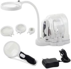 Verk Group Asztali Nagyító 2 az 1-ben, Cserélhető Lencsék