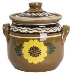 Z-TOOLS Oala din Lut, cu Capac, Diametru 18 cm, 4 l, Multicolor (ZLN-EXT10257)