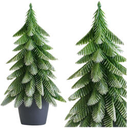 LEAN Toys Műfenyő Cserépben, Ezüst Színű, 32x12 cm