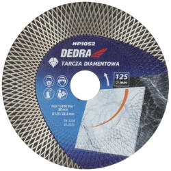 Dedra H1052 Gyémánt vágótárcsa folyamatos, rombusz mintával 125x22, 23x1, 2/1, 8mm (H1052)