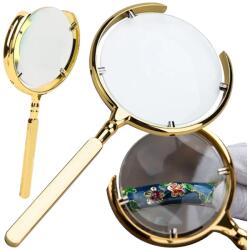 Verk Group Lupă de mână elegantă, culoare aurie, cu mărire de 6x (09211)