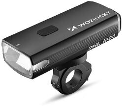 Wozinsky Első Kerékpárlámpa + USB-C Kábel (3000 lm) - Fekete - dellaprint