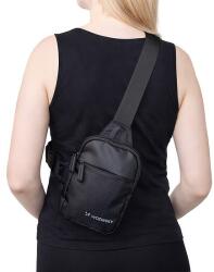 Wozinsky WMS-W1 Unisex Mini Válltáska Vízálló Dupla Rekesszel Telefonhoz - Fekete