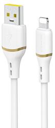 Dudao L25L USB-A - Lightning kábel 1m 30W puha szilikonfonattal - fehér