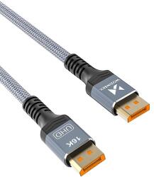 Wozinsky WPS-16AYL2S DisplayPort 2.1 80Gb/s 16K@60Hz 8K@120Hz 4K@240Hz HDR HDCP DSC kábel - fekete