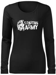 DRAGOWA Slim női hosszú ujjú póló Aristón, fekete 160g/m2