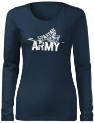 DRAGOWA Slim női hosszú ujjú póló Nabis, sötétkék 160g/m2