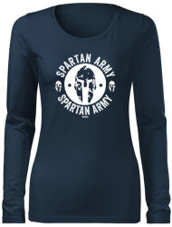 DRAGOWA Slim női hosszú ujjú póló Archelaos, sötétkék 160g/m2